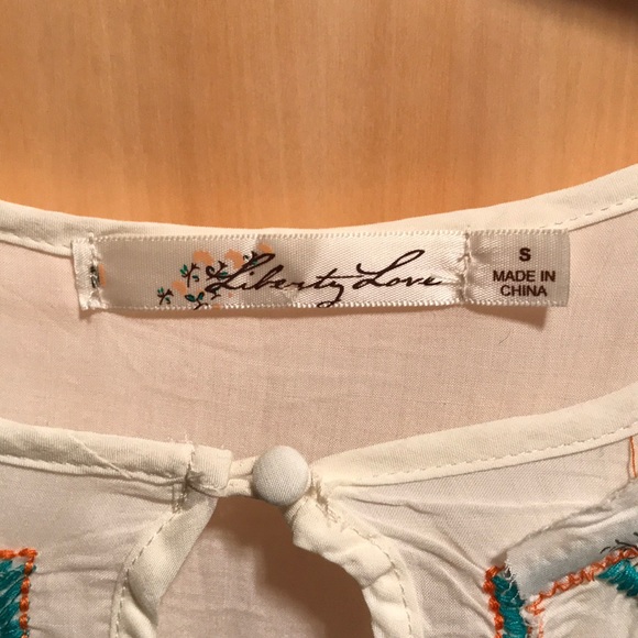 Embroidered Peasant Top - Picture 4 of 7